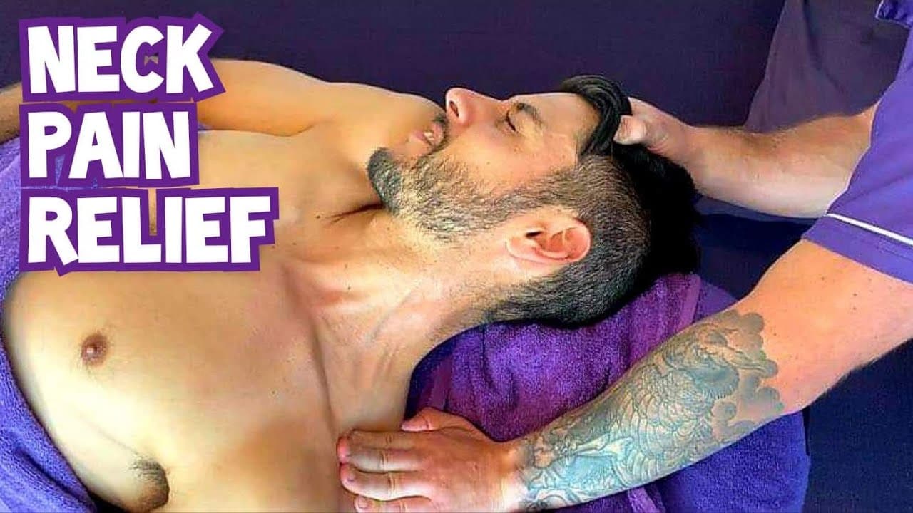 STRESS RELIEVING NECK MASSAGE | Fix Neck Pain & Headaches